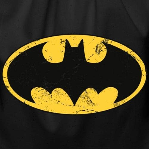 Spreadshirt Batman Logosu Kullanılmış Sıkıntılı Pamuklu İpli Çanta, donanma