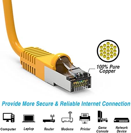 50ft (15.2 M) cat5e Korumalı (FTP) Ethernet Ağ Önyükleme Kablosu 50 Feet (15.2 Metre) Gigabit LAN Ağ Kablosu RJ45 Yüksek Hızlı