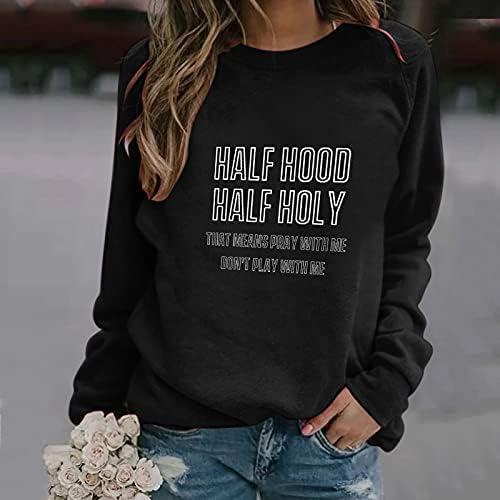 Genç kızlar için Hoodies, Kadın Baskı Uzun kollu Sweatshirt Casual Bluz Kazak