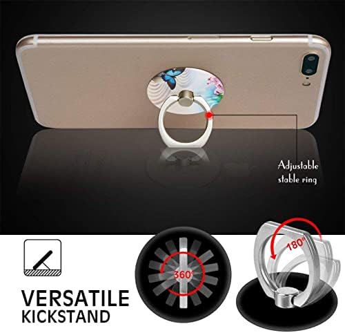 Zen Tasarım Kelebek Cep Telefonu Halka Tutucu Standı Akıllı Telefonlar için 360 Rotasyon Parmak Standı Kavrama Kickstand