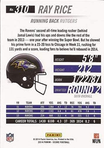 2014 Puan Sıcak 100 310 Ray Rice Ravens NFL Futbol Kartı NM-MT