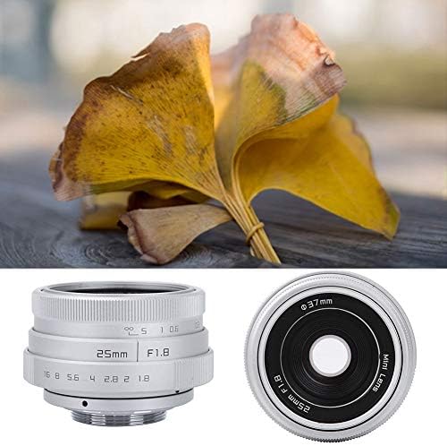 nwejron Geniş Açı Lens, Pratik En Geniş Alan Verimli Işık İletkenliği Gelişmiş Optik Elemanlar 25mm F1.8 Lens Otoparklar için