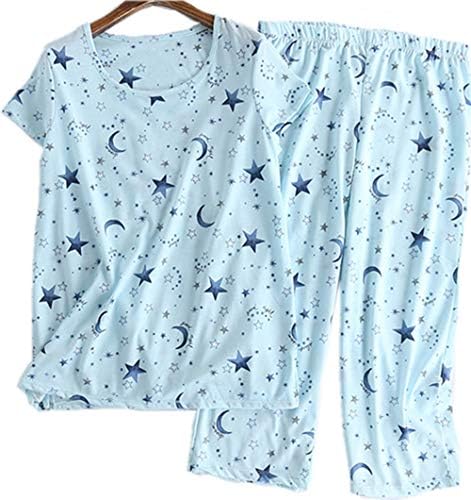 Kadın Pijama Takımı - Kapri Pantolonlu Pijama Üstleri Rahat ve Eğlenceli Baskılar Pijama Takımları