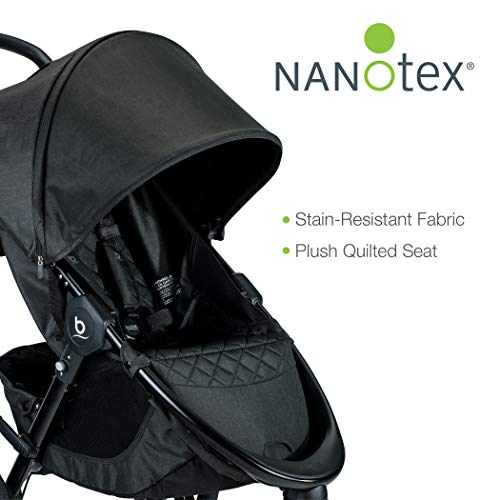 Britax B-Ücretsiz Premium Bebek Arabası, Siyah Işıltı-Britax, Maxi Cosi, Cybex ve Nuna Oto Koltukları için Adaptörler içerir