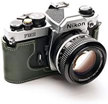 Nikon FM2 Durumda, BolinUS El Yapımı Hakiki Gerçek Deri Yarım Kamera Kılıfı Çanta Kapak için Nikon FM2 FM FE FM2n FE2 ile El