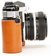 Nikon FM2 Durumda, BolinUS El Yapımı Hakiki Gerçek Deri Yarım Kamera Kılıfı Çanta Kapak için Nikon FM2 FM FE FM2n FE2 ile El