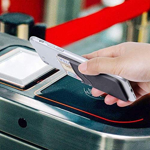 Telefonun Arkası için Kart Tutucu, Tüm Akıllı Telefonlar için Stick-on ID Kredi Yapışkanlı Silikon Kese Cüzdan Kartı Kılıfı Cebi