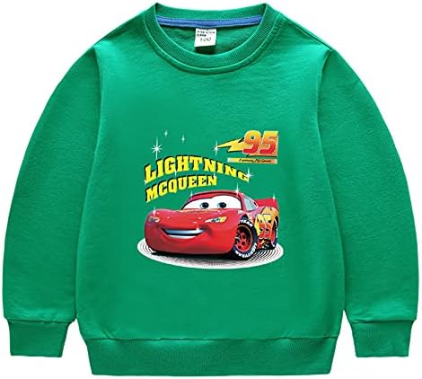 GD-Giysi Çocuklar Yıldırım McQueen Kapüşonlu-Yürümeye Başlayan Kazak Üst Kazak 13 Renk(2T-10 Yıl)