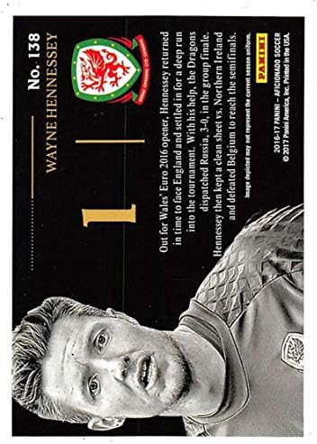 -17 Panini Meraklısı Sanatçının Kanıtı Futbol 138 Wayne Hennessey Wales Resmi Ticaret Kartı