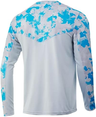 HUK Erkek Icon X Kamuflaj Kapüşonlu Sweatshirt / UPF 50 + Uzun Kollu Balıkçı Gömlek