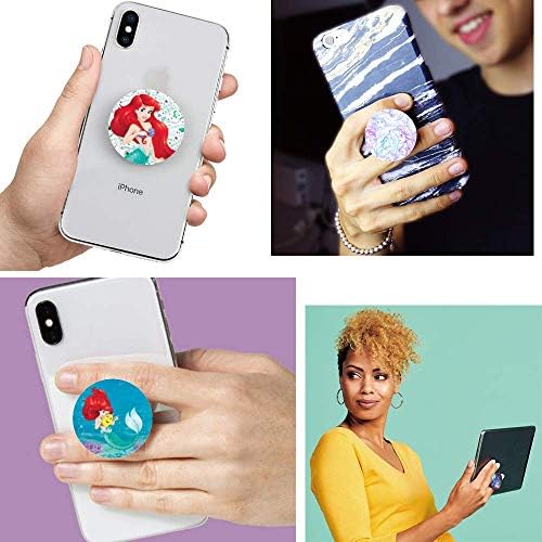 3 Paket / Çok Fonksiyonlu Disney Cep telefon standı Tutucu ve Kavrama Ariel Küçük Denizkızı Katlanabilir Telefon Kickstand Dağı