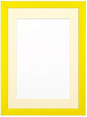 Çerçeve Şirketi Gökkuşağı Renk Aralığı Resim/Fotoğraf / Poster Çerçevesi ile Stiren Kırılmaz Perspex Levha Sarı Çerçeve ile Fildişi