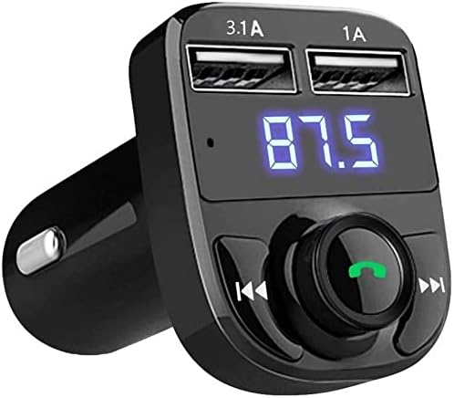 WzYpds Araba için 1 Adet Bluetooth FM Verici, Kablosuz Bluetooth FM Radyo Adaptör Desteği Eller Serbest Arama/USB Flash Sürücü