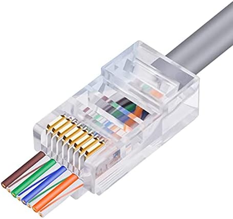 Konnektörler 100 adet Ethernet Kablosu RJ45 Cat6 LAN Fişi FTP RJ 45 Ağ Kablosu Fişi Cat6 Uyumlu Yama Kablosu Modem Yönlendirici