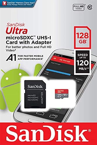 Ultra 128 GB microSDXC için Çalışır Verykool Kıbrıs Pro s6005X Artı SanFlash ve SanDisk tarafından Doğrulanmış (A1/C10/U1/8 k