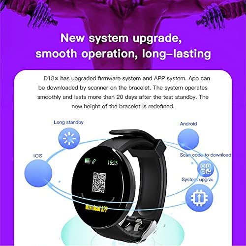 hhscute akıllı Saatler Erkekler için, dijital İzle 1.44 inç Ekran Spor Mesaj Hatırlatma Uyku Tracker için Android / ıOS Telefonları