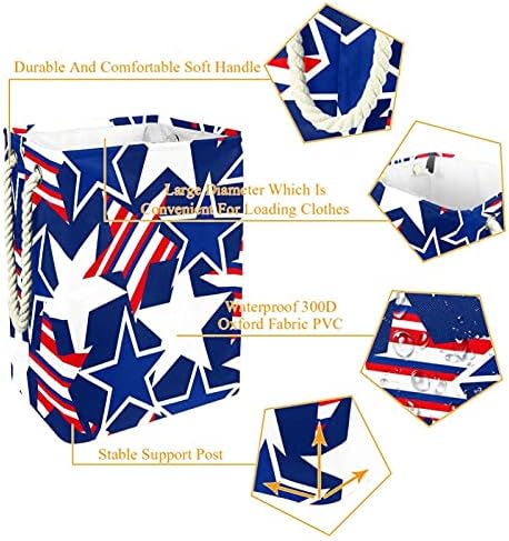 Çamaşır Sepeti Yıldız Amerikan Bayrağı çamaşır Sepeti Depolama Sepeti Kreş Odası Oyun Odası saklama kabı saklama kutusu 19. 3x11.