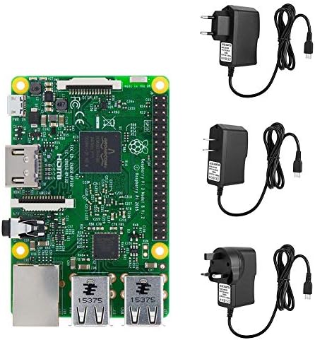 Ciglow Güç Kaynağı Adaptörü için Ahududu Pi 3 5 V 2.5 A 100-240 V mikro USB Şarj Güç Kaynağı (abd)