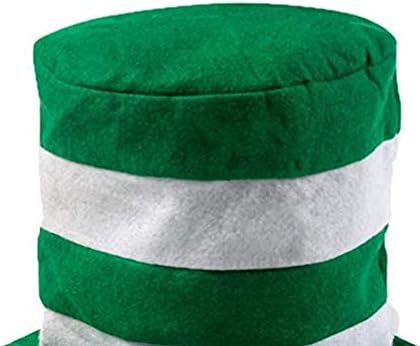 ABOOFAN Beyaz Yeşil Şerit Şapka Aziz Patrick Günü Şapka Parti Performansı (Yeşil ve Beyaz) Aziz Patrick Günü Süslemeleri