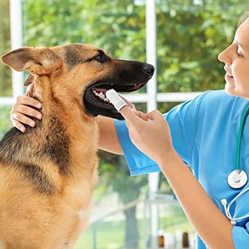 Molain Köpek Diş Fırçası [3 Paket] - Köpek için 360 ° Yumuşak Parmak Diş Fırçası - Kedi ve Köpek Diş Bakımı için Kolay Diş Temizleme