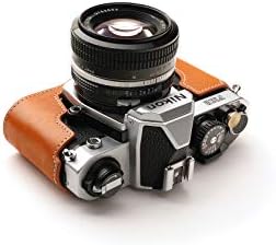 El yapımı Hakiki Gerçek Deri Yarım Kamera Kılıfı Çanta Kapak ıçin Nikon FM2 FM FM2n FE FE2 Sandy Kahverengi Renk