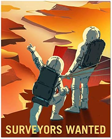 NASA Mars İşe Alım Uzay Duvar Dekoru - Beş adet 8x10 Parlak Baskı Seti-Mükemmel Gelecek Gezegen Seyahat Odası Sanat Posterleri