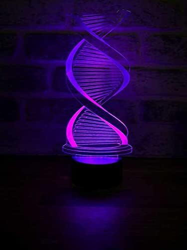DNA 3D Illusion Gece lambası akrilik ışık 3D sanat Soyut LED ışık renk Değiştirme Yatak Odası Gece lambası Hediyeler