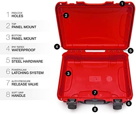 Nanuk 910 Su Geçirmez Hard Case Boş-Kırmızı (910-0009)