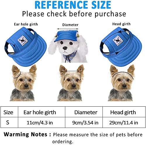 3 Adet Köpek Beyzbol Kapaklar Pet Vizör Kapaklar Köpek spor şapkaları Kulak Delikleri ile Güneş Koruma Pet Şapka Ayarlanabilir