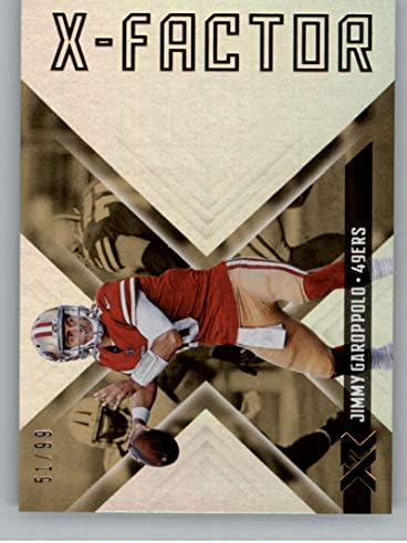 2018 Panini Xr X Faktörü Futbol 2 Jimmy Garoppolo SER / 99 San Francisco 49ers Resmi NFL Ticaret Kartı