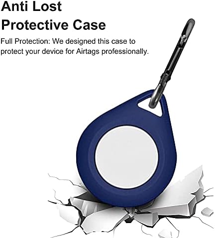 Kılıf için AirTag Telefon Bulucu, Anti-Scratch Koruyucu Cilt Kapak için Anahtarlık ile airtag Bulucu Anahtarlık Aksesuar (Lacivert)