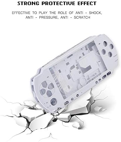 PSP 3000 için tam Konut Kabuk, PSP 3000 için Faceplate Vaka Yedek Oyun Konsolu Kabuk Kapak Onarım Parçaları(Beyaz)