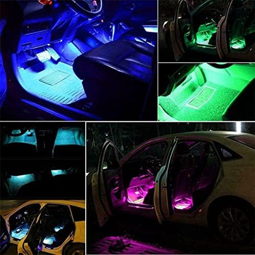 URJEKQ otomotiv Neon Accent ışıkları, akıllı araba LED şerit ışıkları APP kontrol araba LED ışıkları 2 hatları tasarım araba