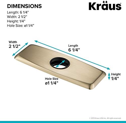 Kraus BDP01BG Güverte Plakası, Banyo Bataryası, Fırçalanmış Altın