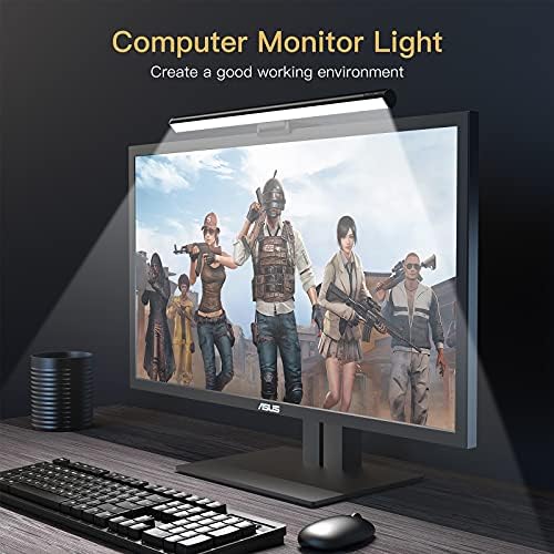 Monitör ışık Çubuğu-3 Kısılabilir Renkler bilgisayar ekran ışığı 180° Katlanabilir Sabitleyici Dokunmatik Kontrol Hafıza Fonksiyonu,