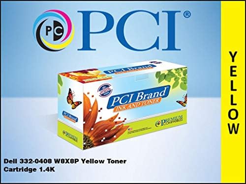 Dell için PCI Marka Uyumlu Toner Kartuşu Değiştirme C1760 Sarı Toner Kartuşu 332-0408 WM2JC W8X8P 1.4 K Verim