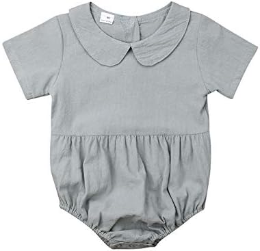 Genç U Yenidoğan Bebek Kız Romper Kısa Kollu Tulum Bodysuit Giysileri
