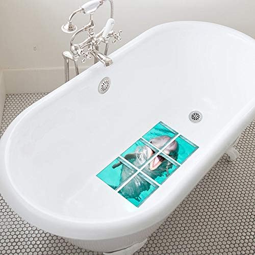 vipolish 6 Pcs Küvet Çıkartmalar 3D Stereoskopik Yunus Desen Banyo Basamakları Sticker DIY Anti Kayma emniyet duşu Küvet Çıkartmaları