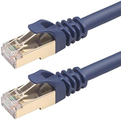 NANSHAN: LANCONNECTİON + / 7.6 m CAT8 Bilgisayar Anahtarı Yönlendirici Ultra-İnce Düz Ethernet Ağ LAN Kablosu, Yama Kurşun RJ45,