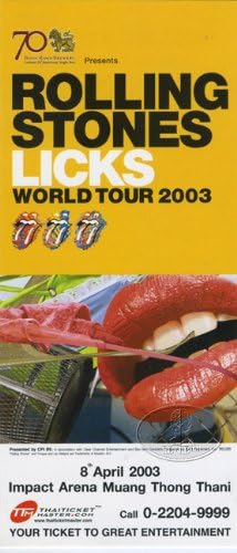 Rolling Stones 2003 Yalıyor Fan Club Flyer Bangkok