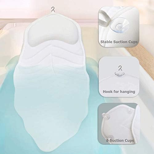YYL Banyo Yastık, Tam Vücut Küvet Yastık Kaymaz Spa Küvet Mat Boyun Baş Omuz Yastıklar Destek 3D Örgü Katmanları ve 11 Vantuz