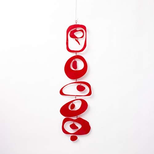 Zen Mobile-Kırmızı-Sakin Farkındalık Ev Dekorasyonu Asma Sanatı Mobil