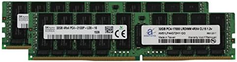 Hynix Orijinal 64 GB (2x32 Gb) LRDIMM Sunucu Bellek Yükseltme için Dell PowerEdge R730xd DDR4 2133 MHz PC4-17000 ECC Yük Azaltılmış
