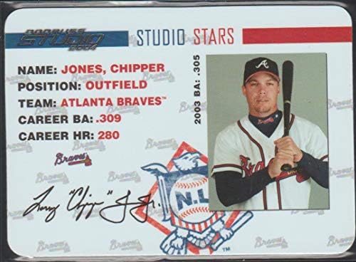 2004 Donruss Stüdyo Chipper Jones Braves Stüdyo Yıldız Beyzbol Kartı SS-11