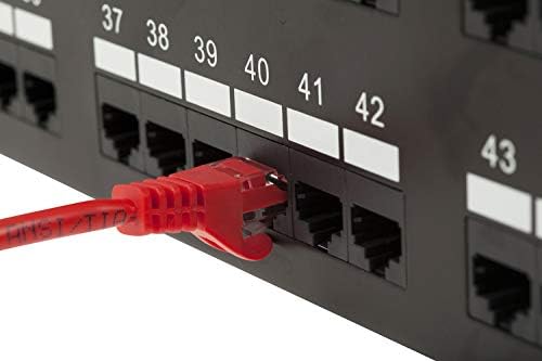 CablesAndKits - [10 Paket] CAT5E 2ft Kırmızı Snagless Easyboot UTP (Korumasız) Ethernet Kablosu-PVC Ceket (cm), Saf Bakır, RJ45