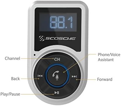 SCOSCHE BTFM5 Bluetooth Hands-Free Araç Kiti ile Dijital FM Verici ve Çift 12 W USB Şarj Limanlar İçin Araçlar