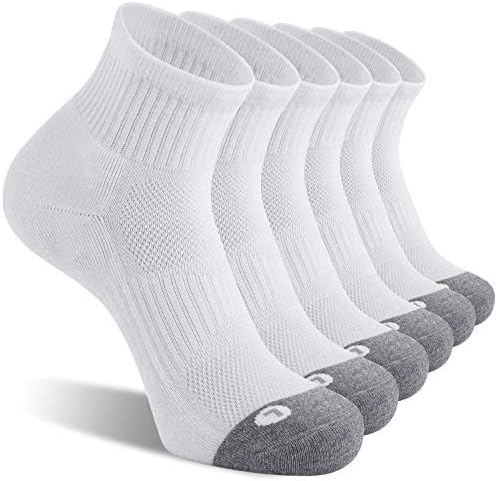FİTRELL 6 Paket Erkek Atletik Ayak Bileği Çorapları Minderli Spor Koşu Çorapları 7-9/9-12/12-15
