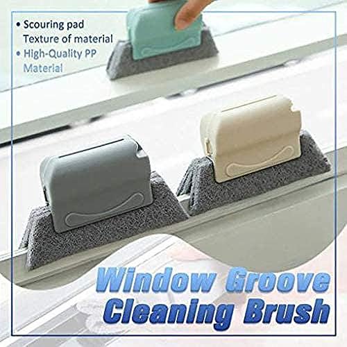 2 Paket Yaratıcı Pencere Oluk Temizleme Fırçası, Kapı Mutfak Parça Temizleme Araçları, Sabit Fırça Kafası Tasarımı Kapı, Pencere