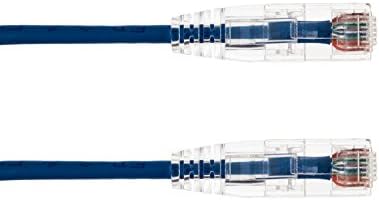 CablesAndKits -[ 50 Paket] CAT6 İnce Snagless 10ft Mavi Ethernet Kablosu, Yüksek Yoğunluklu PVC Ceket (cm), Saf Bakır, RJ45 Bilgisayar