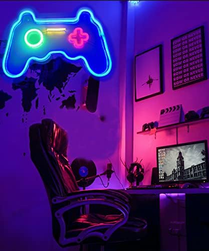 Oyun Denetleyicisi Şekilli Neon ışıkları Asılı Playstation Duvar Işaretleri Yatak Odası Oturma Odası Dekor Konsol Oyun Odası